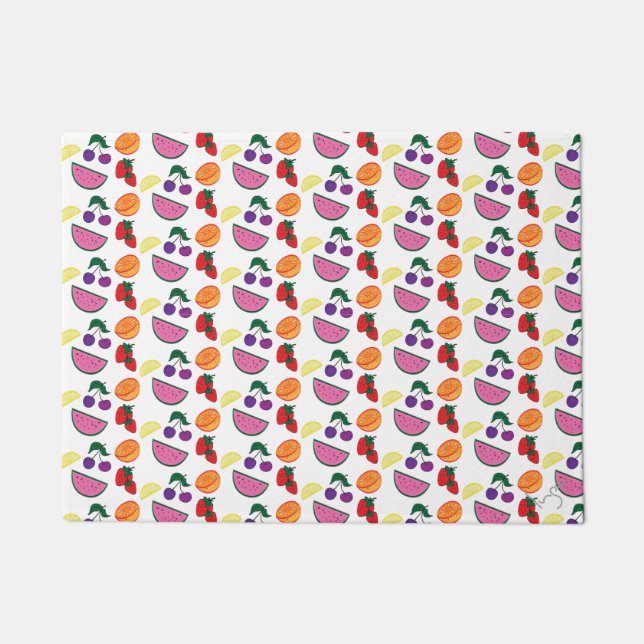 Colourful Fruit Summer Pattern, Cool Doormat (Front)