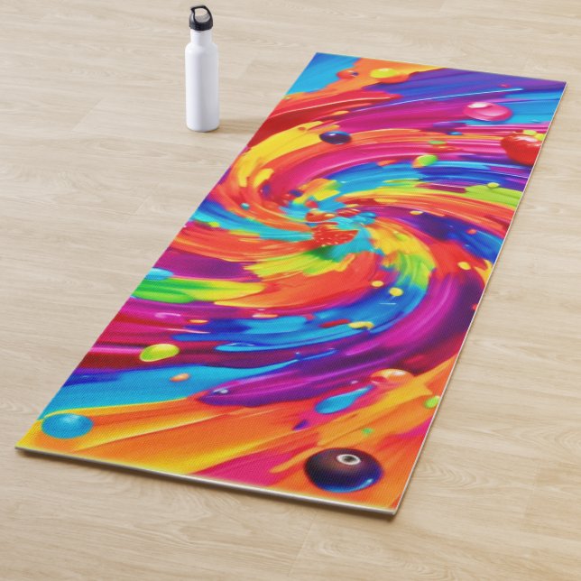 Colourful Fruit Vortex Yoga Mat (In Situ)
