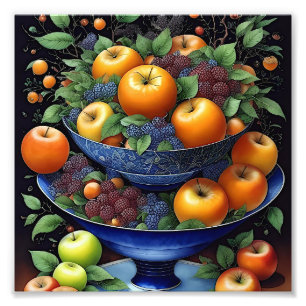 Colourful fruitbowl photo print