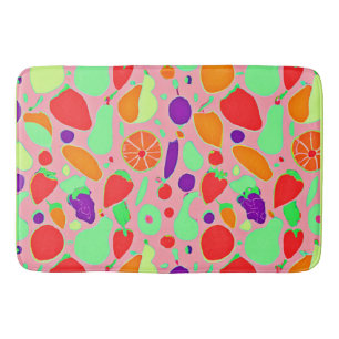 Colourful Fruitful Spectrum Pattern Bath Mat