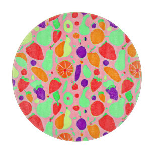 Colourful Fruitful Spectrum Pattern Cutting Board