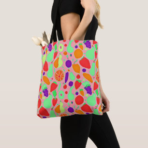 Colourful Fruitful Spectrum Pattern Tote Bag