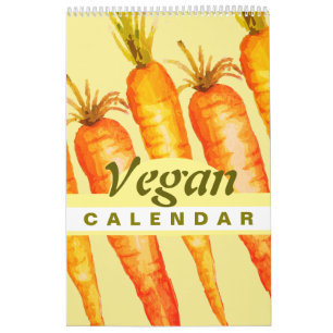 Colourful Fruits and Vegetables 2025 Vegan  Calendar