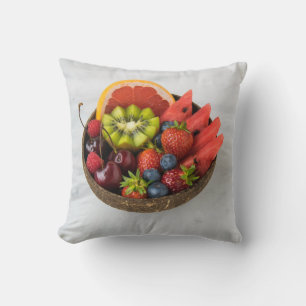 Colourful Fruits And Vegetables Cushion