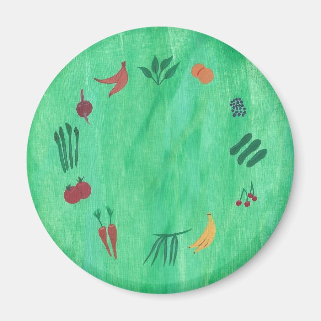 Colourful Fruits and Vegetables Magnets (Front)