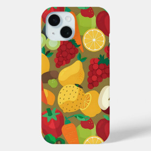 Colourful Fruits and Vegetables Pattern Phone Case