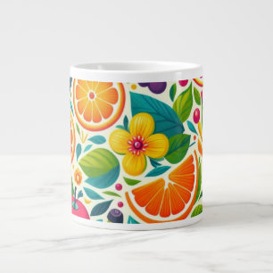 Colourful fruits large coffee mug