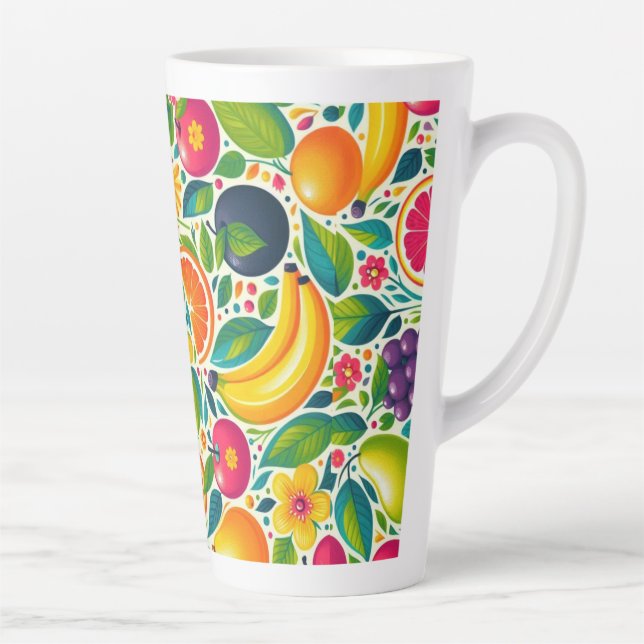Colourful fruits  latte mug (Right)