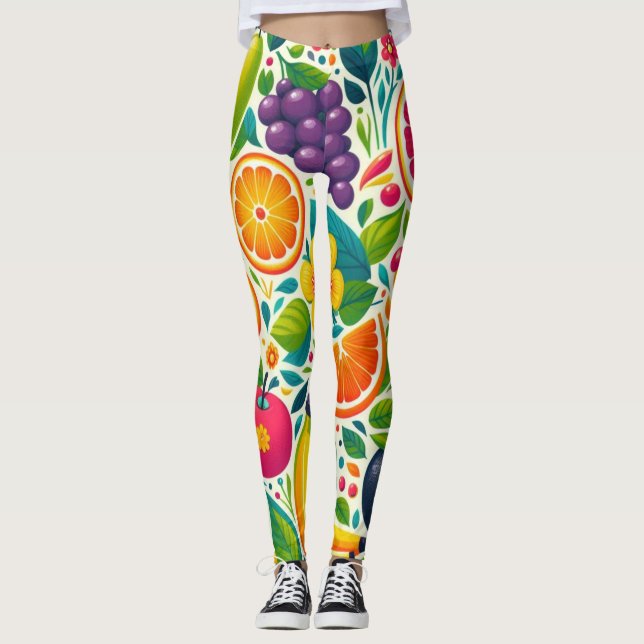 Colourful fruits  leggings (Front)