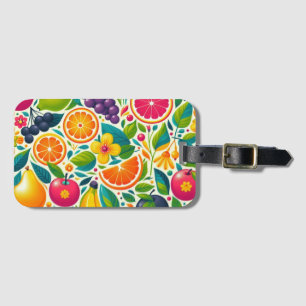 Colourful fruits luggage tag