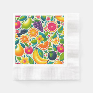 Colourful fruits napkin