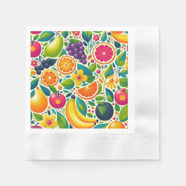 Colourful fruits  napkin (Front)