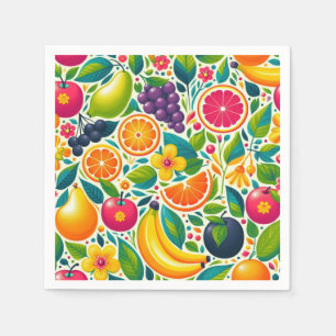 Colourful fruits napkin