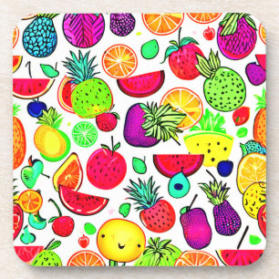 Colourful Fruits Orchard Artistry Coaster