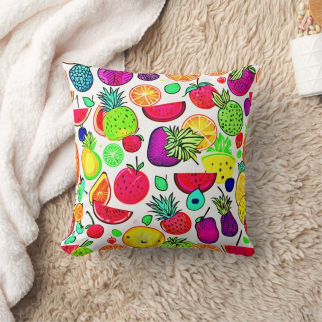 Colourful Fruits Orchard Artistry Cushion (Blanket)