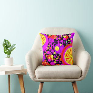 Colourful Fruits Pattern Cushion