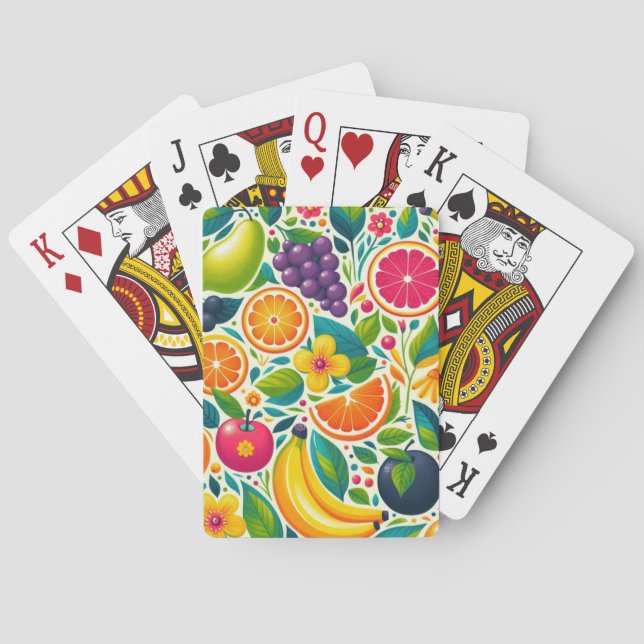 Colourful fruits  playing cards (Back)