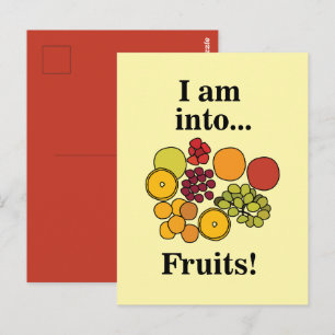 Colourful Fruits Summer Postcard