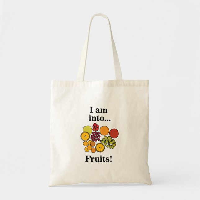 Colourful Fruits Summer Tote Bag (Front)