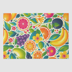 Colourful fruits tissue paper