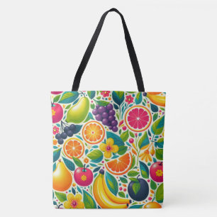 Colourful fruits tote bag