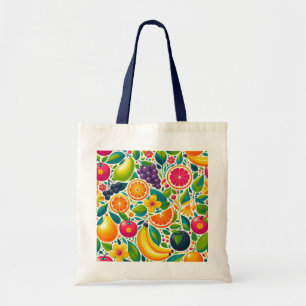 Colourful fruits tote bag