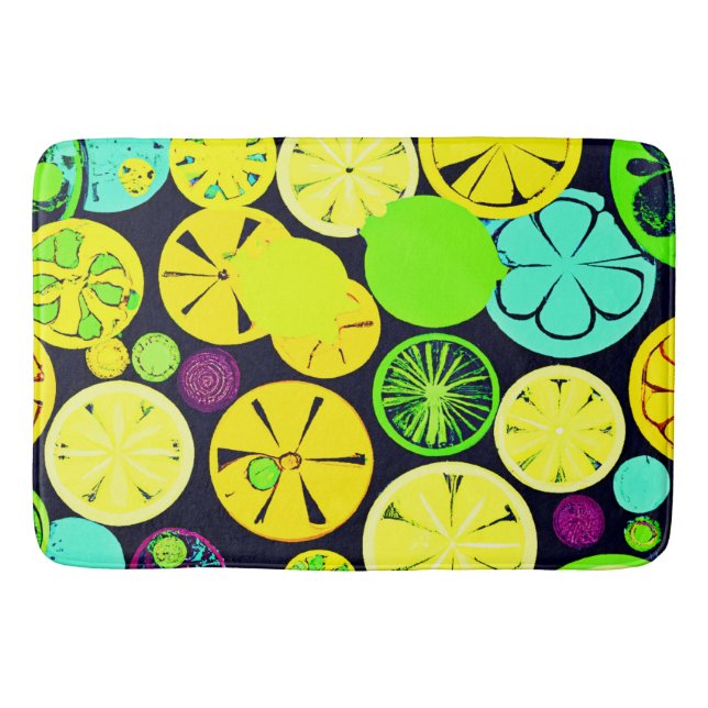 Colourful Fruity Vibrance Pattern Bath Mat (Front)