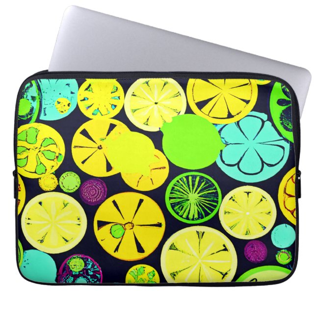 Colourful Fruity Vibrance Pattern Laptop Sleeve (Front)