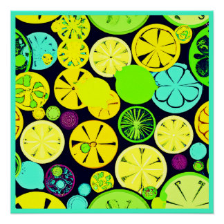 Colourful Fruity Vibrance Pattern Poster