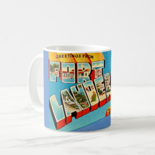 Colourful Ft Lauderdale FL Greeting  Coffee Mug