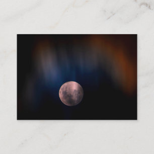 Colourful Full Lunar Moon Rainbow Sky Business Card