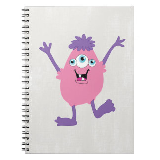 Colourful Fun Abstract Pattern Kids Monsters Notebook