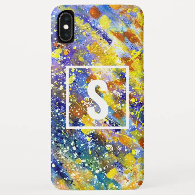 Colourful Fun Bold Abstract Monogram Case-Mate iPhone Case (Back)