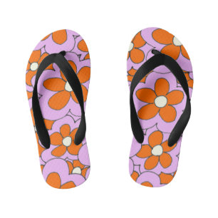 Colourful Fun Bright Flower Design Kid's Thongs
