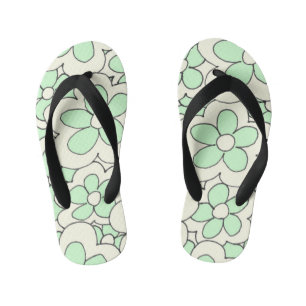 Colourful Fun Bright Flower Design Kid's Thongs