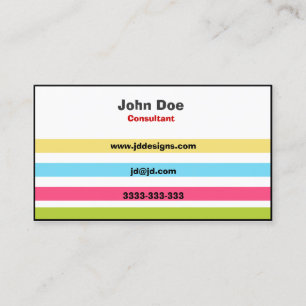 Colourful Fun business cards