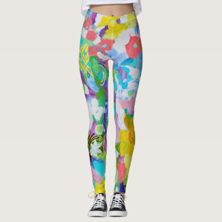 Colourful Fun by Lydia's Art Sangria  Leggings