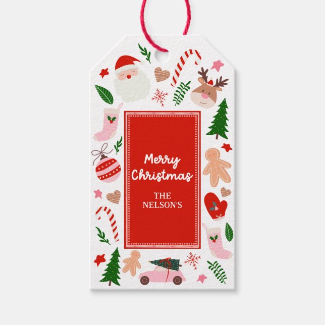 Colourful Fun Christmas Gift Tags (Front)