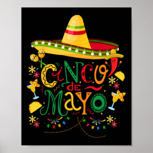 Colourful Fun Cinco De Mayo Design Poster