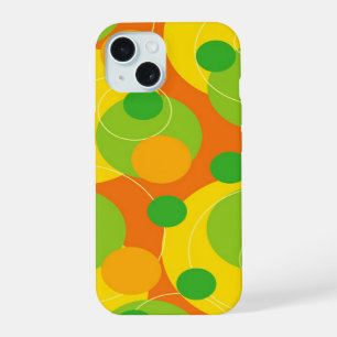 Colourful Fun Circles Polka Dots Citrus Lime Groov iPhone 15 Case