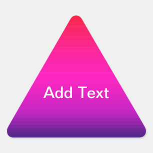 Colourful Fun Custom Name Photo Trendy Triangle Sticker