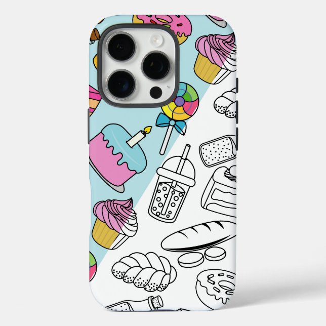 "Colourful & Fun Dessert Pattern – Cute Sweets. Case-Mate iPhone Case (Back)