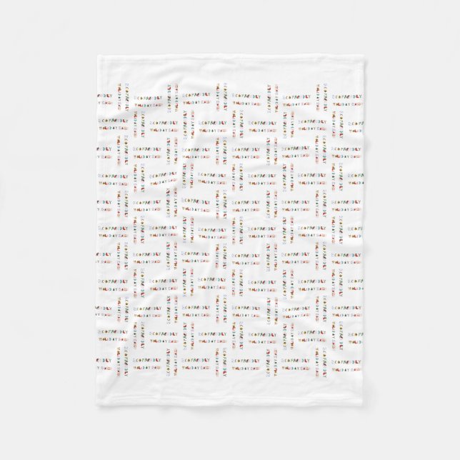 Colourful Fun EcoFriendly Holiday Season Blanket (Front)