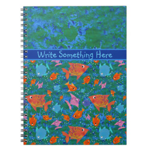 Colourful Fun Fish in the Sea Custom Notebook