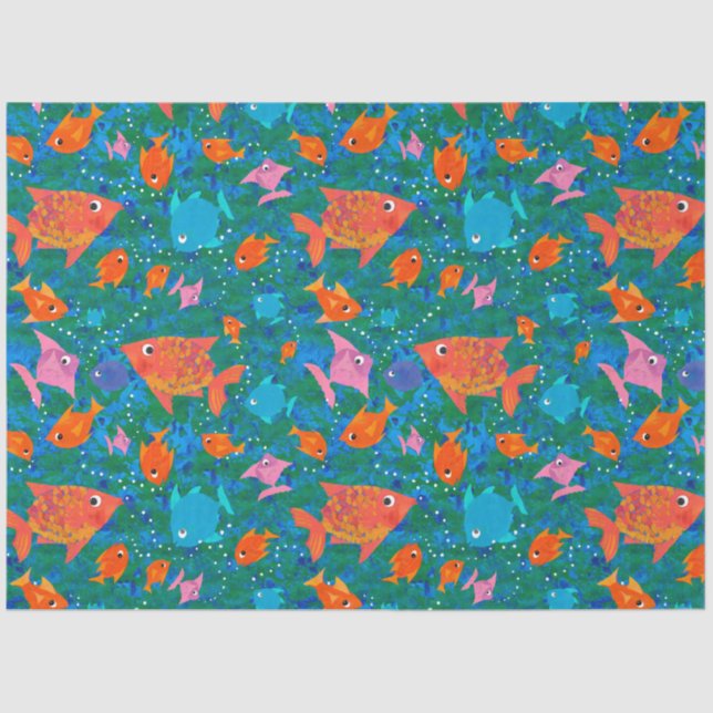 Colourful Fun Fish in the Sea Tissue Paper (Front)