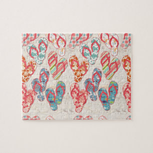 Colourful & fun flip flop summer fun! jigsaw puzzle