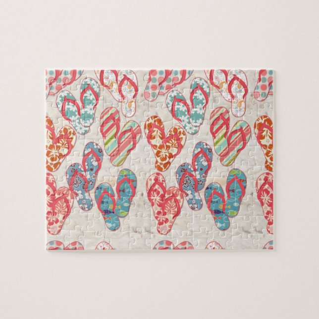 Colourful & fun flip flop summer fun! jigsaw puzzle (Horizontal)