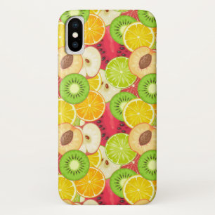 Colourful Fun Fruit Pattern iPhone X Case