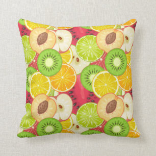 Colourful Fun Fruit Pattern Cushion