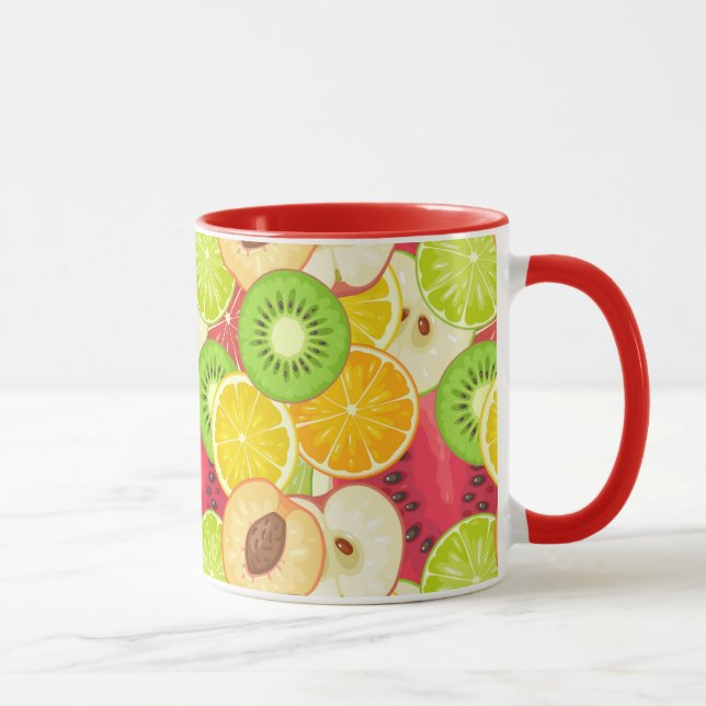Colourful Fun Fruit Pattern Mug (Right)